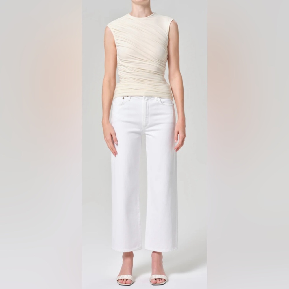 Agolde Harper Crop Jean in Sour Cream